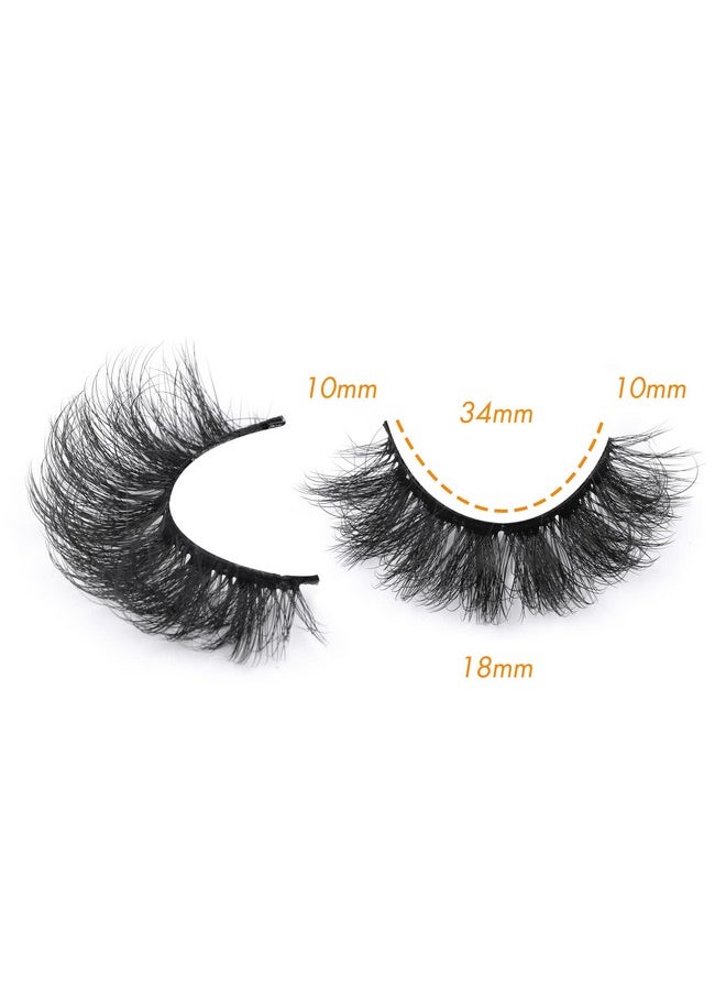 Focipeysa - Fluttery False Eyelashes Natural Looking Faux Mink Lashes C Curl Fluffy Fake Eyelashes 18Mm Round Shaped Eye Lashes That Look Like Extensions By Focipeysa - Image 1