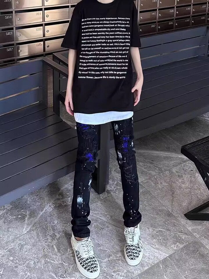 Unisex Casual Daily Denim Jeans - Image 2