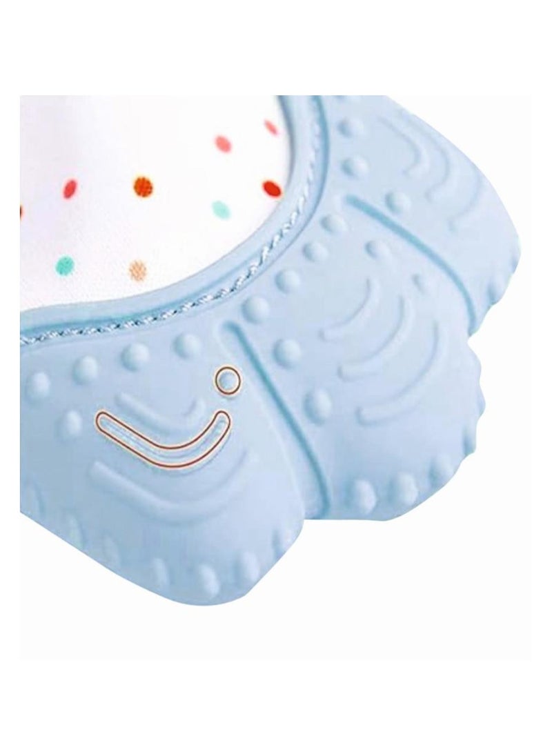 Pikkaboo - Organic 2in1 BPA Free nonslip baby mitten teether & pacifier - Blue - Image 1
