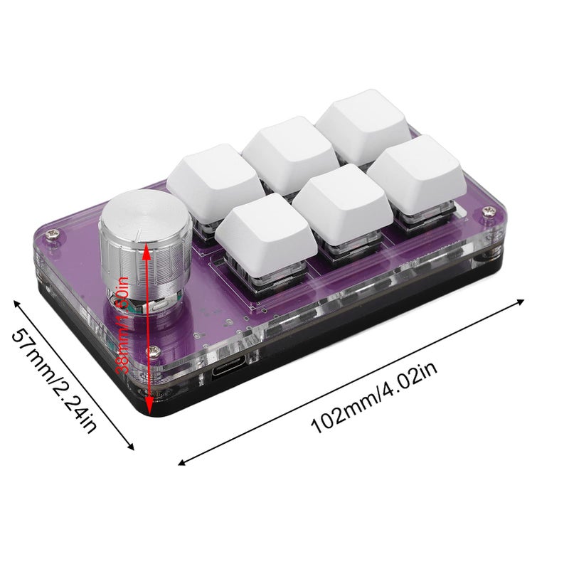 Programmable Mini Gaming Keypad with Knob One Handed Mechanical Keyboard - Image 3