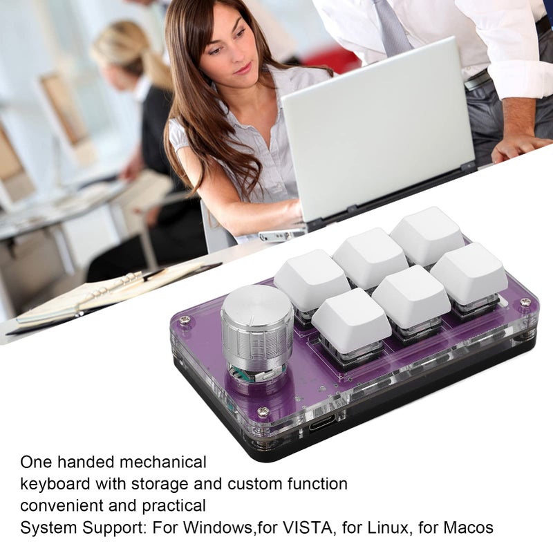Programmable Mini Gaming Keypad with Knob One Handed Mechanical Keyboard - Image 5