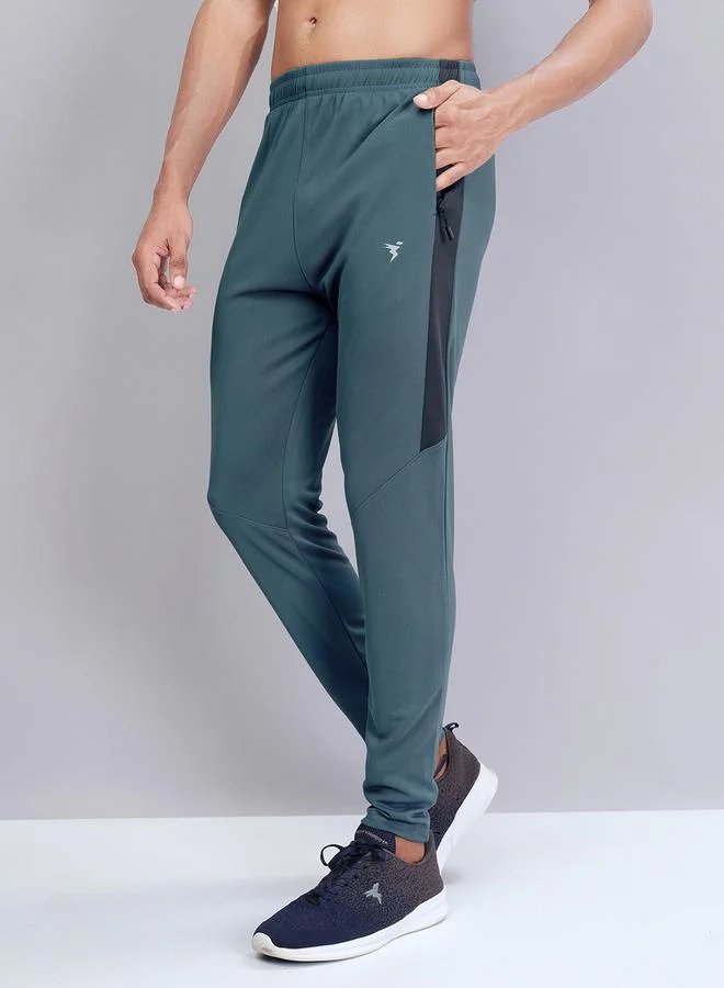 Technosport Men Solid Slim Fit Track Pants with TECHNO DRY