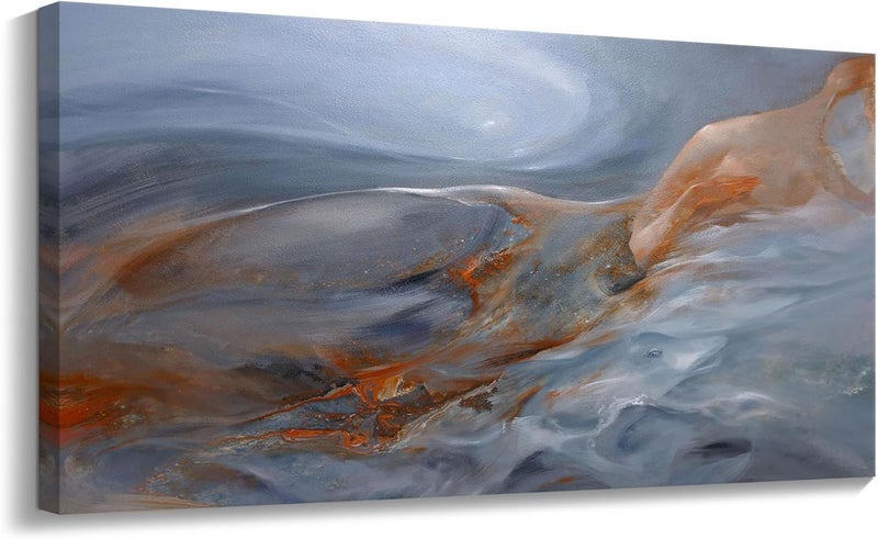 Pogusmavi Large Abstract Canvas Wall Art - Image 1