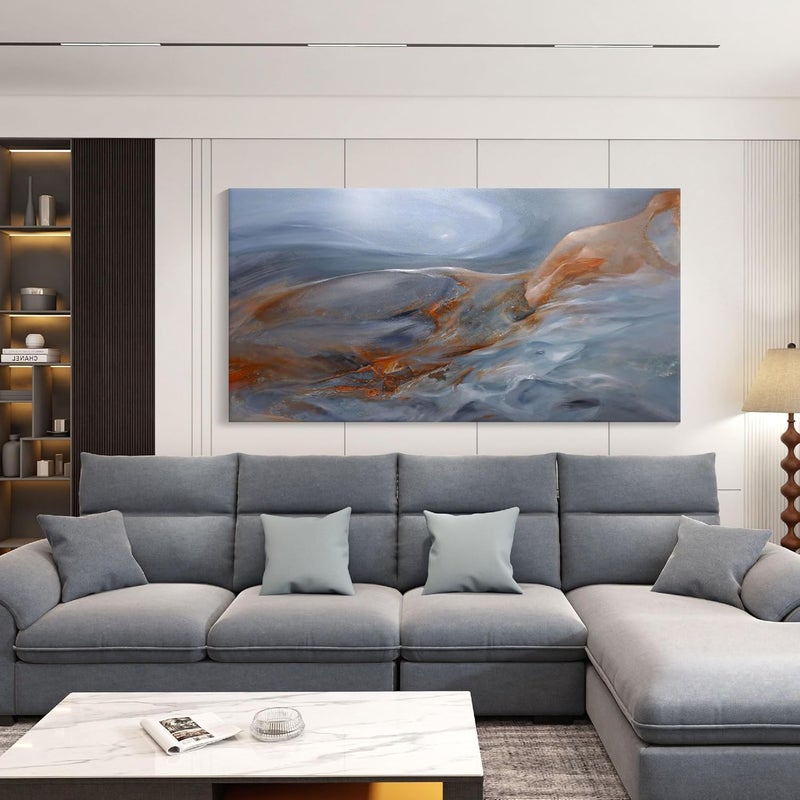Pogusmavi Large Abstract Canvas Wall Art - Image 5