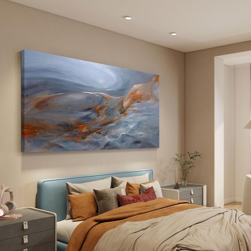 Pogusmavi Large Abstract Canvas Wall Art - Image 3