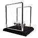 BEWITU Newtons Cradle Balance Pendulum Swinging Kinetic Balls Fun Science Physics Accessories for Adults Calm Down Fidgets Kit Desk Toys for Stress Relief Office Desk Decoration Large Black - Image 2
