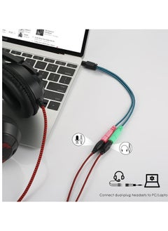 YOKA Headphone Mic Splitter, 3.5mm Headset Adapter (Microphone + Audio) 2 TRS Female to TRRS Male CTIA Stereo Jack Y Cable Compatible for Dual-Plug Gaming Headset to Xbox, PS4, Phone, Laptop, PC  - Image 1