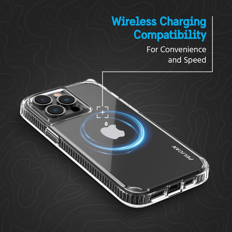 Pelican Ranger Series - iPhone 14 Pro Max Case 6.7" [Wireless Charging Compatible] [Anti-Yellow] Protective Phone Case with Anti-Scratch Tech [15ft MIL-Grade Drop Protection] 14 Pro Max Cover - Clear - Image 5