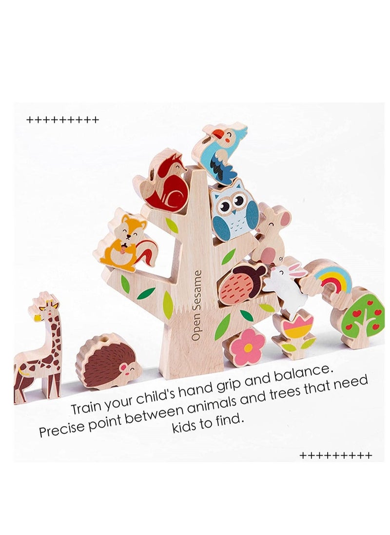 Wooden Toys Stacking Game for 1 2 3 Year Old String Lacing Beads for Toddlers Montessori Balancing Toy and Educational with Travel Bag Toy Early Learning Develops and Fine Motor Skills  - Image 5
