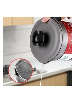 KITCHENOO Oil Container Stainless Steel Oil Strainer Pot Container Jug Storage Can With Filter Cooking Oil Pot For Kitchen Household Tools 1.4L  - Image 5