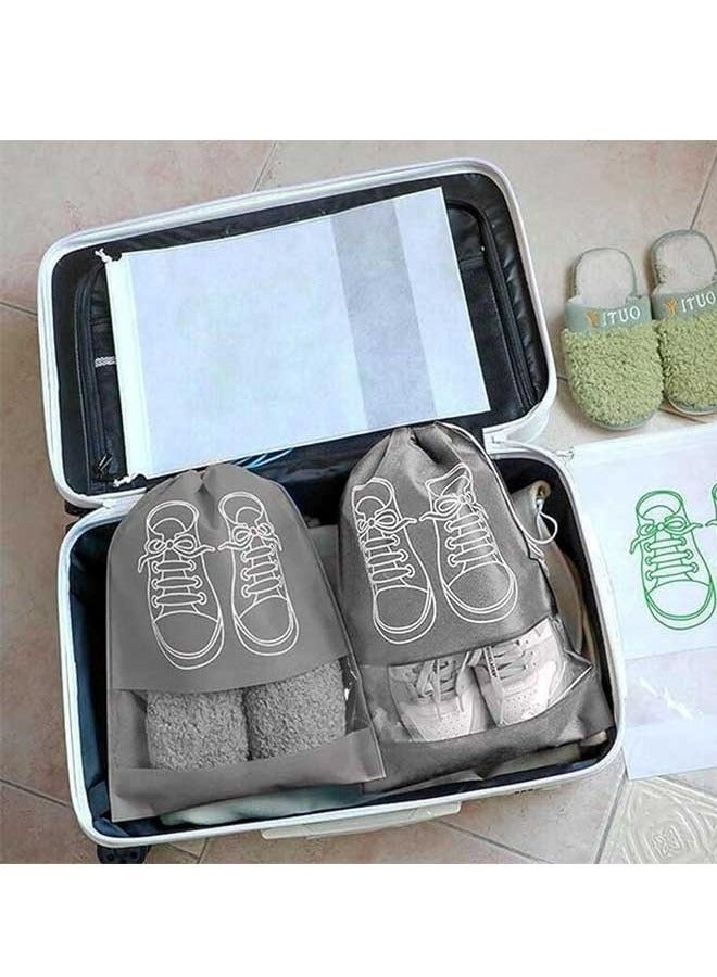 5 Pieces Travel Shoe Storage Bag, Non-Woven Storage Bag, Portable Shoes Pouch ,with Transparent Window for Daily and Travel Use  - Image 4