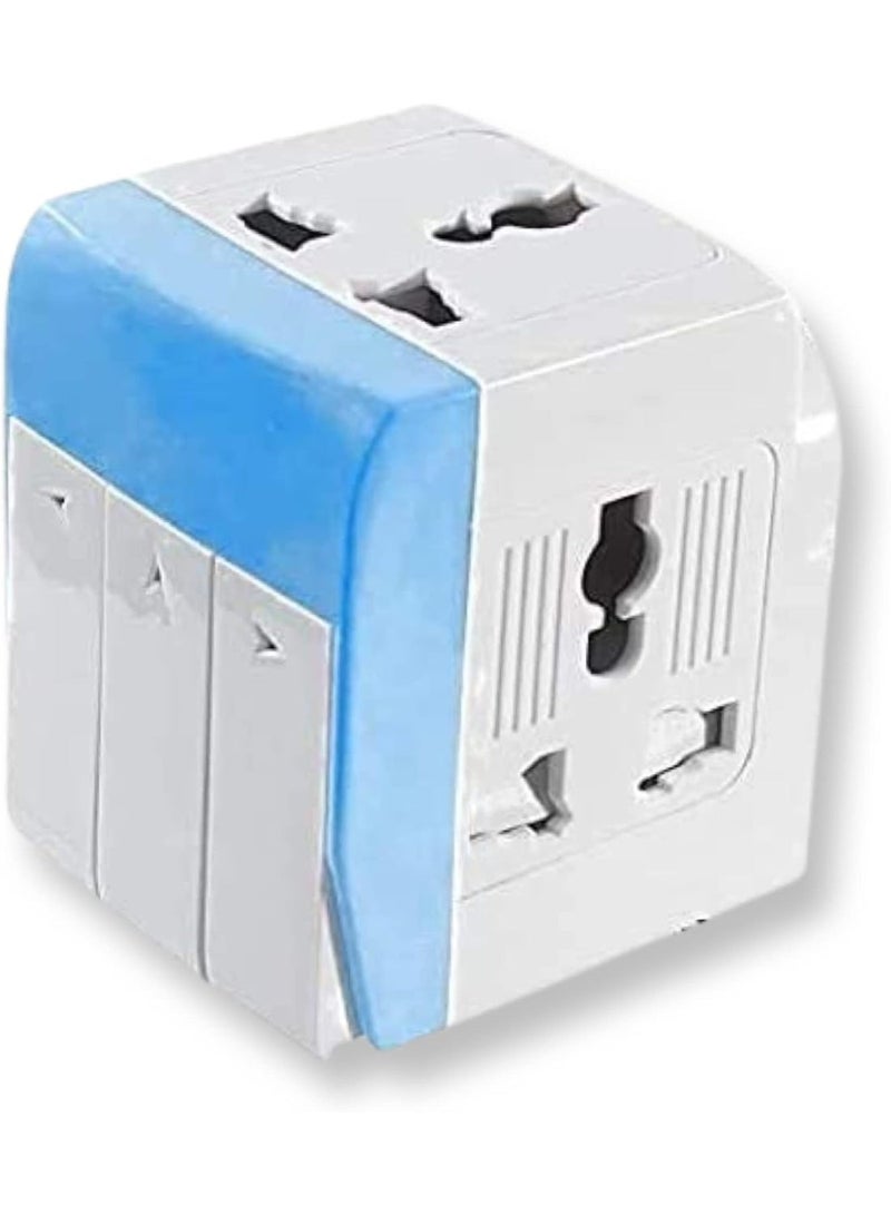 Fixer 13A Multi-Plug Universal Adapter with 3 Universal Sockets and Individual Power Switches - Image 1