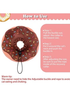 BINGPET BINGPET Cat Donut Cone Collar Soft,Adjustable Protective Cat Cone Collar Alternative After Surgery,Cute Cat Surgery Recovery Suit for Kittens and Puppies Prevent from Licking Wounds  - Image 4