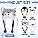 Toulite 4 Pcs Cute Plush Funny Animal Hats Funny Winter Hats with Delicate Animal Ear StrapsVivid Style - Image 4