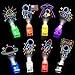 Bamamon 32 Pcs Finger Lights Space Theme Party Favors for Kids Glow in the Dark Light Up Party Supplies Astronaut Toys Gifts Bulk for Kids 3 4 5 8 Boys Girls Birthday Goodie Bags Stuffers Classroom Prizes - Image 2