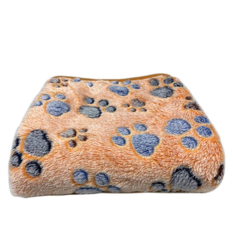 Selling Pet Blanket, Universal Blanket For All Seasons, Warm Sleeping Pad, Coral Velvet Paw Print Blanket, Cat And Dog Mat - Image 1