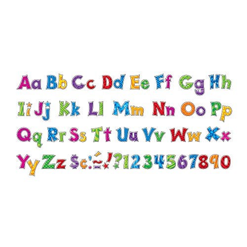 TREND enterprises, Inc. Patchwork Furry Friends 4" Friendly Combo Bulletin Board Ready Letters - Image 2