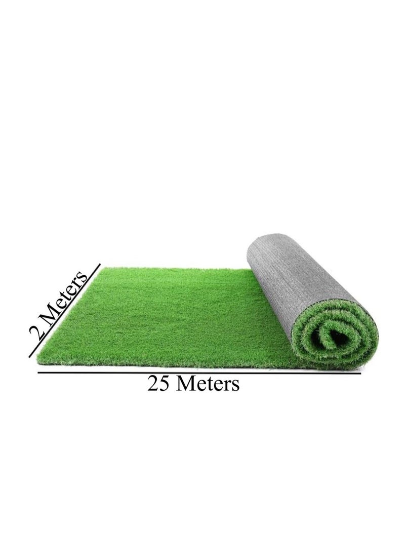 𝐅𝐅𝐃 2x25M سجادة عشب صناعي واقعية - سجادة للكلاب داخلية/خارجية مع تصريف، عشب صناعي للحديقة والحديقة والشرفة وتزيين المناظر الطبيعية - Image 2