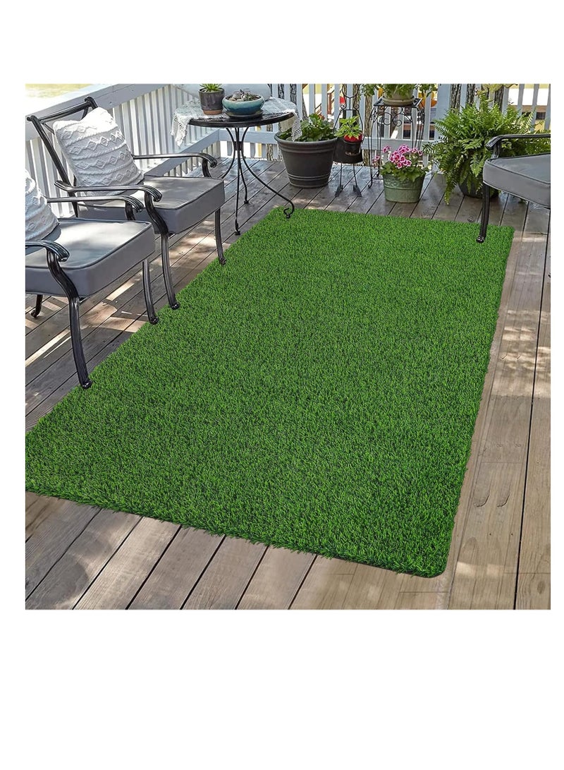 𝐅𝐅𝐃 2x25M سجادة عشب صناعي واقعية - سجادة للكلاب داخلية/خارجية مع تصريف، عشب صناعي للحديقة والحديقة والشرفة وتزيين المناظر الطبيعية - Image 4