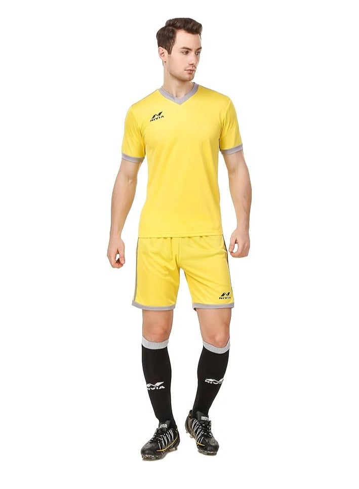 Nivia Ultra Football Jersey Set | Size : XLarge | Material : Micro  Polyester | Half Sleeve |  V Neck | For Men - Image 1