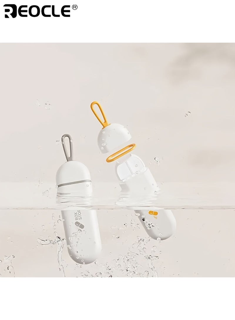 REOCLE 3pcs Mini Portable Pill Organizer 3 Compartment Travel Pill Box for Carry-On Medicine Storage and Daily Drug Dispenser - Image 5