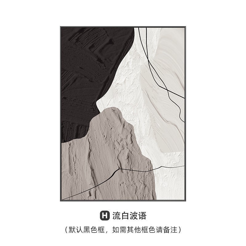 Black And White Art Abstract Entrance Painting Facing The Door Large Sofa Background Wall Floor Hanging Painting Living Room Decorative Painting - Image 1
