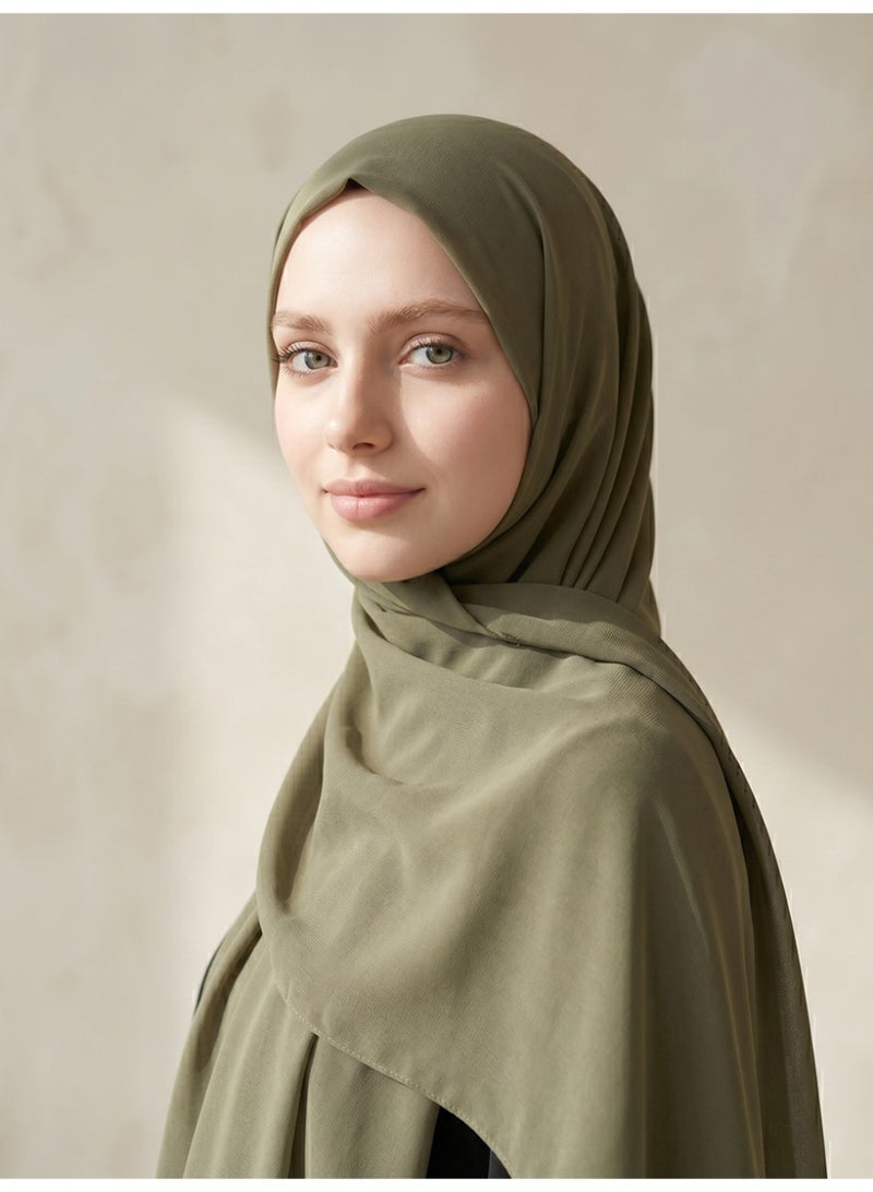 Slema Muslim Islamic Hijabs Head Wrap Scarf Shawl for Women Long Turban Cap - Image 1