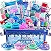 fsutvitg Ocean Slime Kit for GirlsNon StickySuper Soft Sludge ToyBirthday Gifts for Kids 412Soft Shiny Metal Clay Toy Girls Boys - Image 3