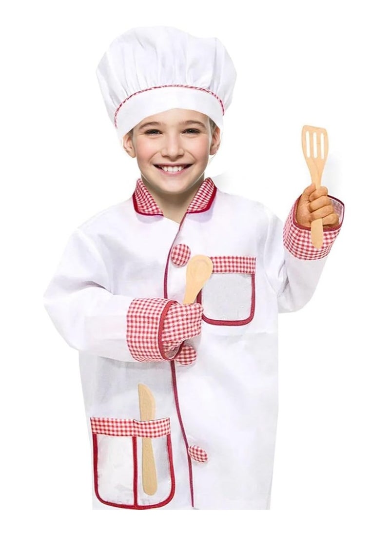 Home Smart Home Smart Chef Professional Costume for Kids Role Play Dress up Gift Set for Children Learning  - Image 1