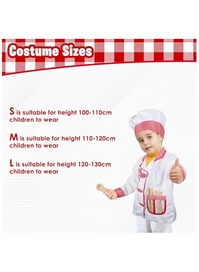 Home Smart Home Smart Chef Professional Costume for Kids Role Play Dress up Gift Set for Children Learning  - Image 4