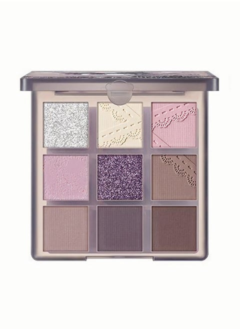 Lavender Charm 9-Color Eyeshadow Palette - Create Romantic and Dreamy Eye Makeup