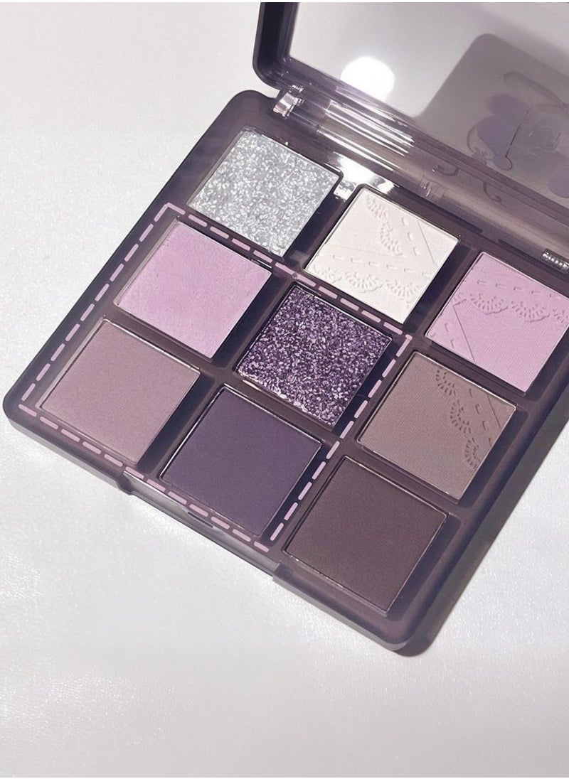 Lavender Charm 9-Color Eyeshadow Palette - Create Romantic and Dreamy Eye Makeup