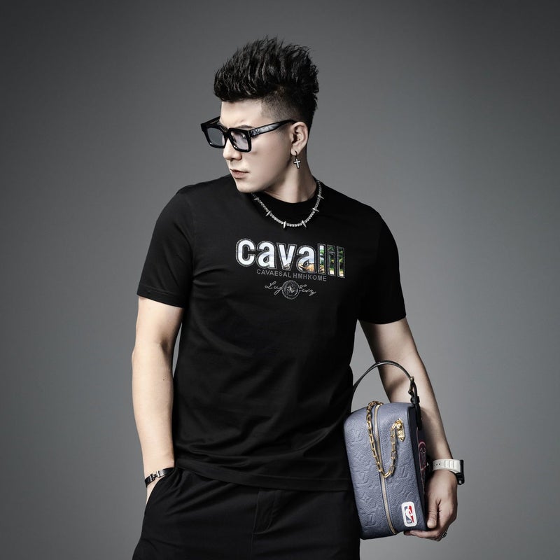 European Station Saint-Sifan 2024 Arrival Men'S Short-Sleeved Trendy Brand Printed Letter Drilling Top Round Neck T-Shirt - Image 2
