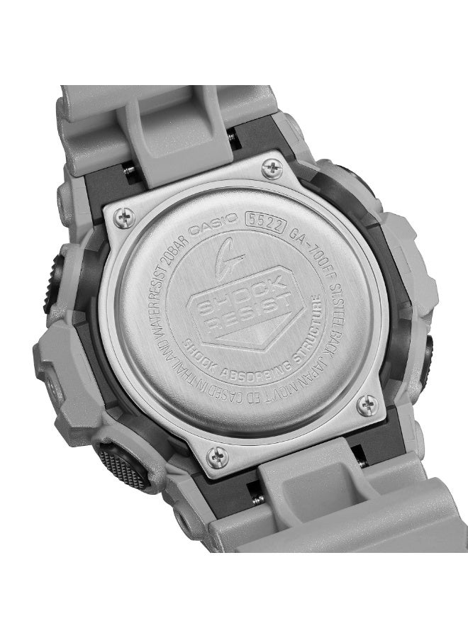CASIO G-SHOCK GA-700FF-8ADR Analog-Digital Men’s Watch, Shock Resistant, 200M Water Resistant, Grey Resin Strap - Image 5