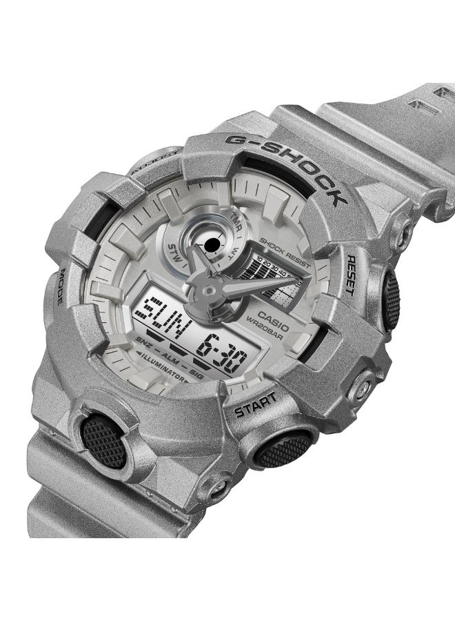 CASIO G-SHOCK GA-700FF-8ADR Analog-Digital Men’s Watch, Shock Resistant, 200M Water Resistant, Grey Resin Strap - Image 4