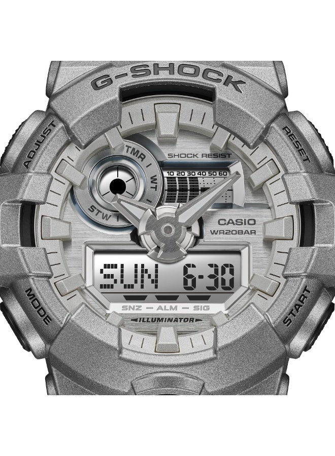 CASIO G-SHOCK GA-700FF-8ADR Analog-Digital Men’s Watch, Shock Resistant, 200M Water Resistant, Grey Resin Strap - Image 3