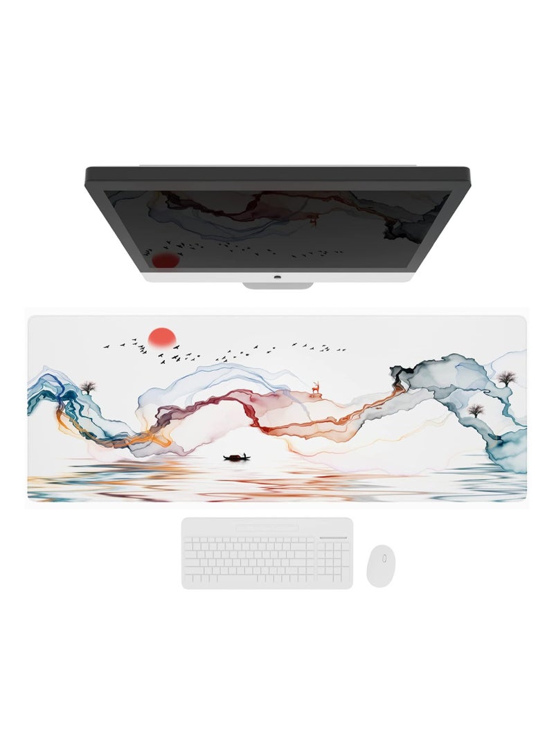 سكاي تاتش لوحة ماوس ألعاب كبيرة بحواف مخيطة ممتدة مقاس XL (80 سم × 30 سم) - Image 2