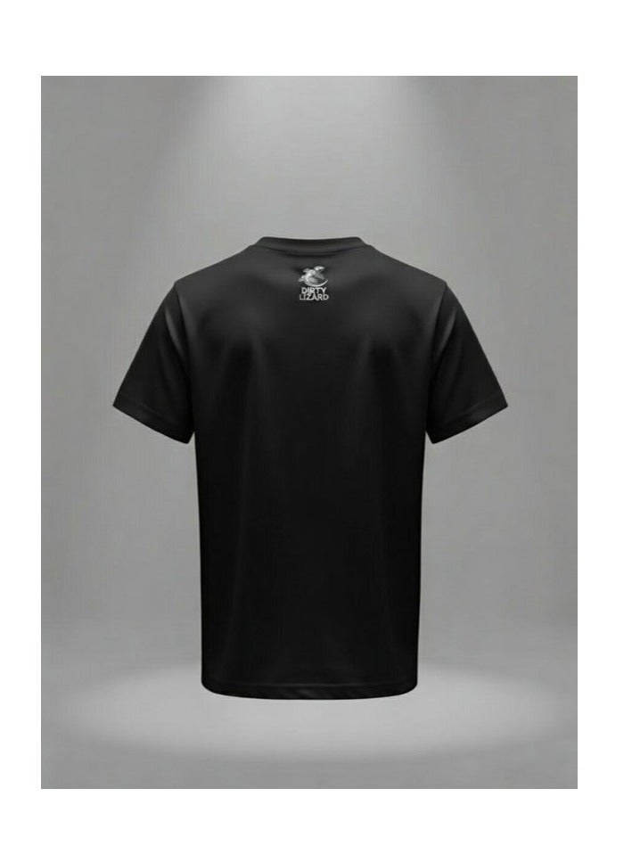 Dirty Lizard Black printed t-shirt with Animal image 100% cotton 20 - Image 2
