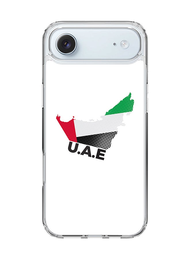 Stylizedd Classic Clear MagSafe Case for iPhone 17 Air , Hybrid Soft Case Flexible Edges Anti Drop TPU PC Gel Thin Transparent Cover [ Designed for iPhone 17 Air ] - UAE Map