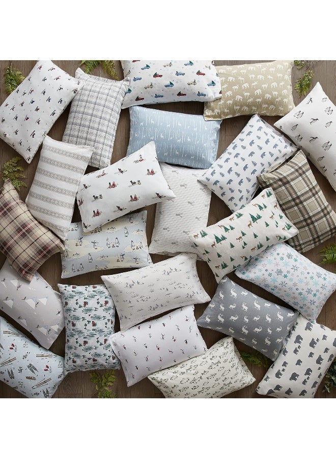 Eddie Bauer Twin Sheets Cotton Flannel Bedding Set Brushed For Extra Softness Cozy Home Decor Bear Trees Twin - Image 4