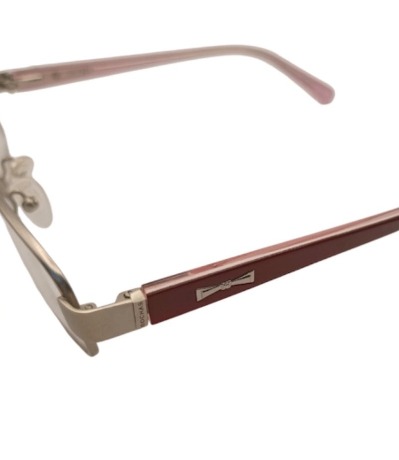 روشاس نظارة طبية نسائية من Rochas موديل R09162/M C04 نصف إطار شكل مستطيل معدن - Image 2