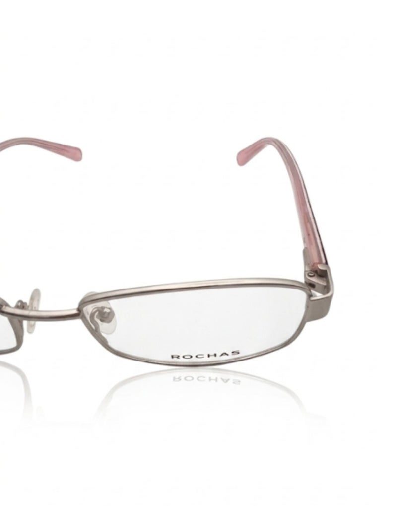 روشاس نظارة طبية نسائية من Rochas موديل R09162/M C04 نصف إطار شكل مستطيل معدن - Image 3