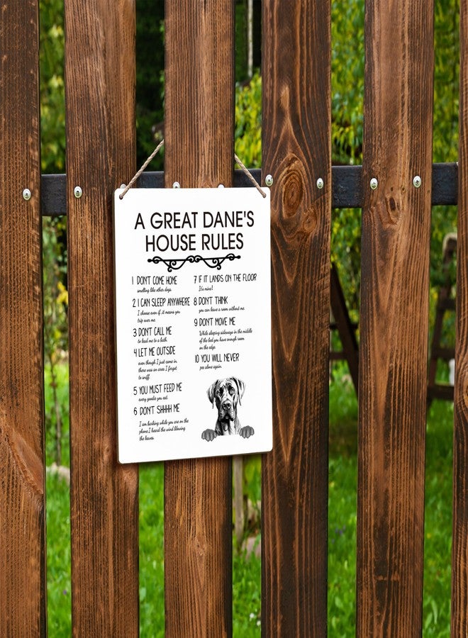 FUGWN A Great Dane’s House Rules Dog Wooden Signs 8x10, Great Dane Gifts, Dog Signs for Home Decor, Dog Decorations for the Home, Dog Wall Decor, House Rules Sign, Gifts for Dog Lovers Owners - Image 5