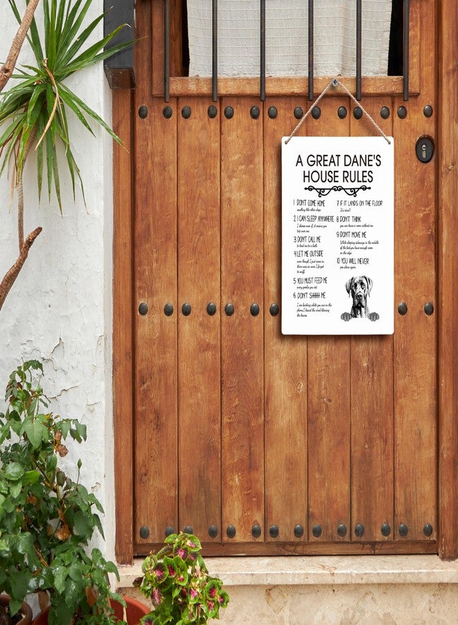 FUGWN A Great Dane’s House Rules Dog Wooden Signs 8x10, Great Dane Gifts, Dog Signs for Home Decor, Dog Decorations for the Home, Dog Wall Decor, House Rules Sign, Gifts for Dog Lovers Owners - Image 3