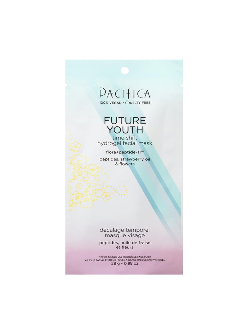 Pacifica Pacifica Sheet Face Mask  Future Youth Time Shift Facial Mask Hydrogel wBlack Tea  Hydrating  Calming Mask for Skin Texture  Brightening  Clean Beauty Vegan  CrueltyFree Dermatologist Tested 