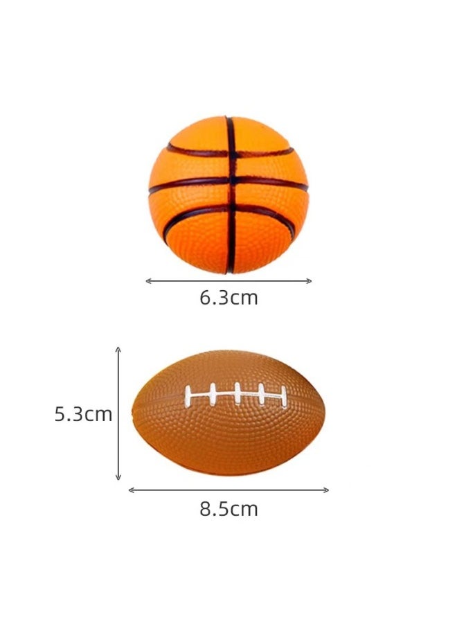 Generic Polyurethane PU Foam Glossy Ball 4.0 5.0 6.3 7 9cm Glossy Ball Rugby Baseball Football Basketball-Color:7cm Hole Bouncy Ball (80g)  - Image 3