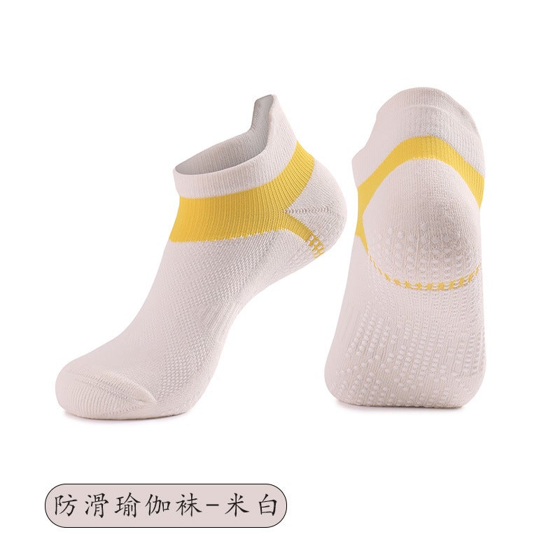 Generic Strap Yoga Socks Non-slip Professional Womens Medium Pilates Socks Short Towel Bottom Fitness Sports Floor Socks X81 m white [professional yoga socks] towel bottom