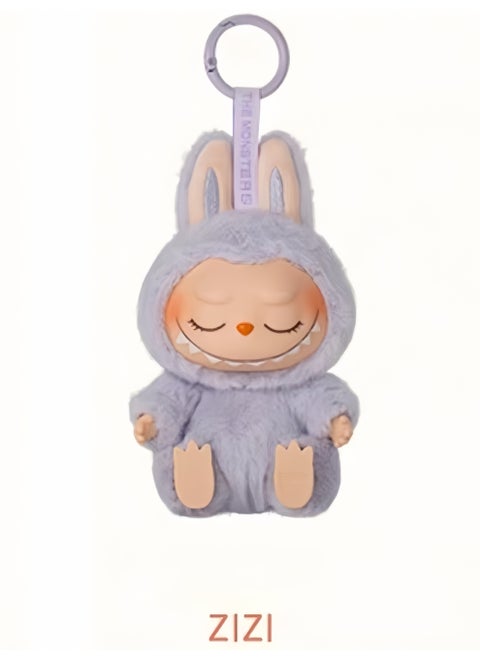 Doll Pendant Labubu 2rd Generation Macaron Vinyl Plush Doll 17cm,Perfectly Matched With Labubu's Clothing (ZIZI)