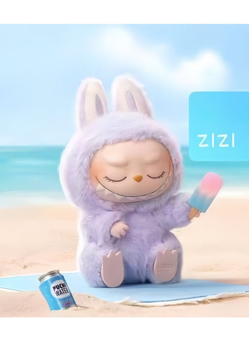 LABUBU - Doll Pendant Labubu 2rd Generation Macaron Vinyl Plush Doll 17cm,Perfectly Matched With Labubu's Clothing (ZIZI) - Image 1