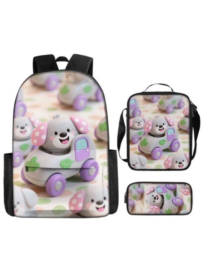Bright Li Fire Unlock the new fashion of childish fun! Three-piece set of bags, cartoon elements for children and teenagers (students, children, friends' outings, mountain climbing, schooling, etc. can be used) - 106 - Image 2